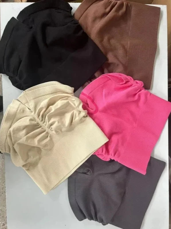 Sportowe krótkie spodenki z marszczeniem - Pernille