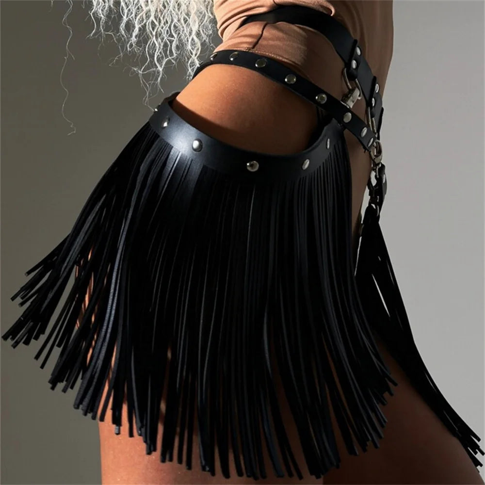 Harness na biodra z frędzlami w stylu western - Pernille