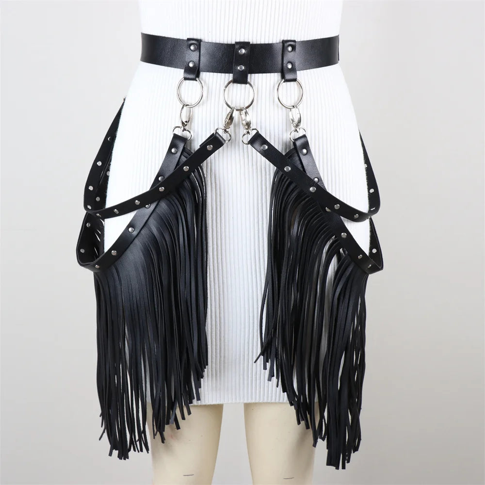 Harness na biodra z frędzlami w stylu western - Pernille