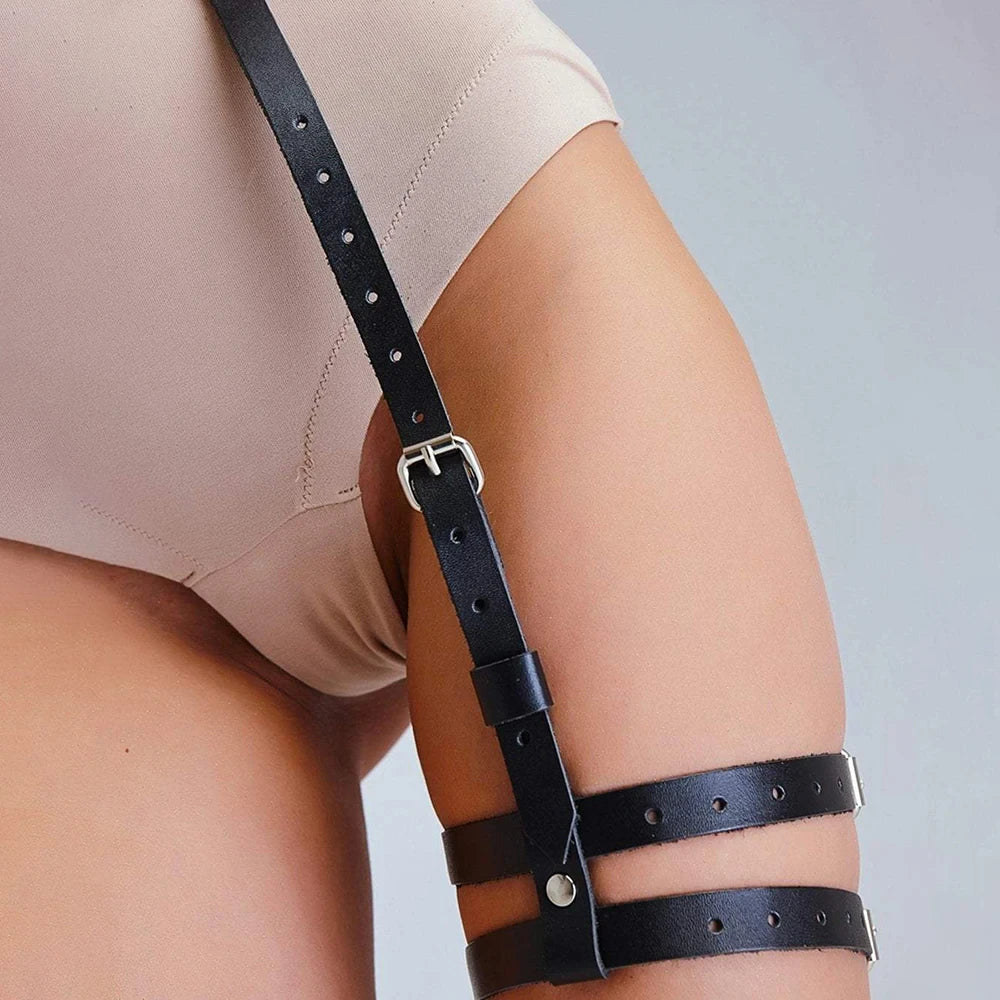 Harness skórzana podwiązka - Pernille