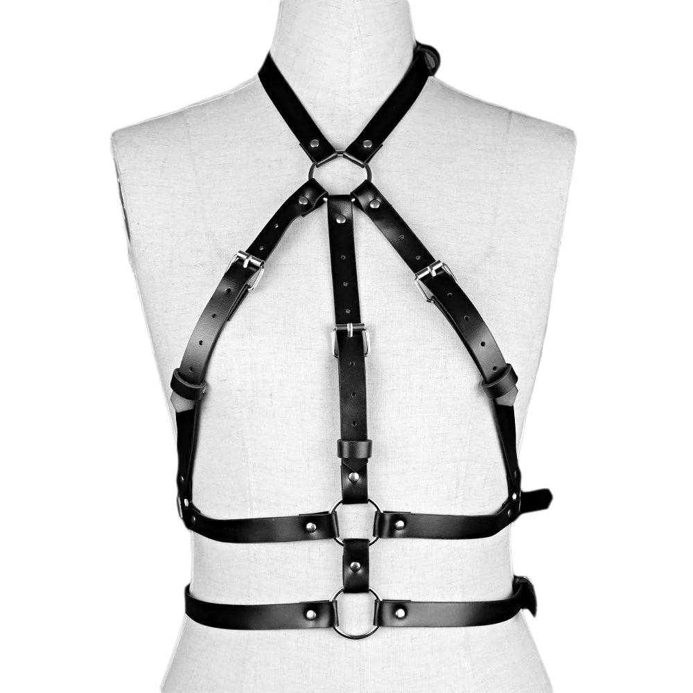 Harness skórzany na klatkę piersiową - Pernille