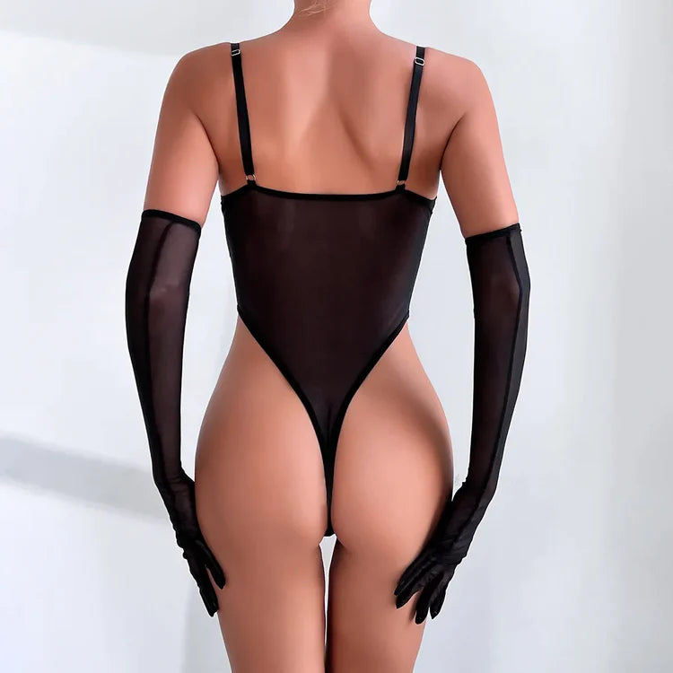 Eleganckie body z rękawiczkami - Pernille