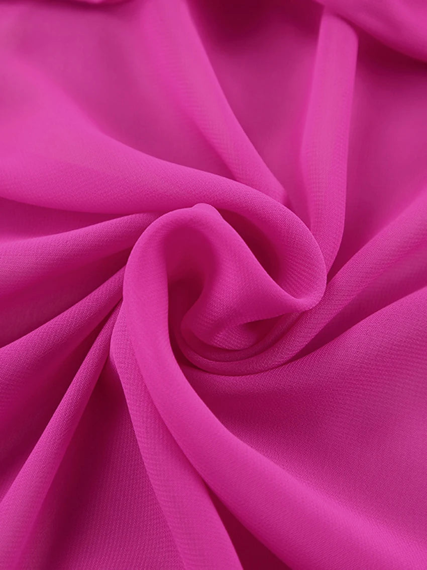 Prześwitujący różowy szlafrok - Pernille