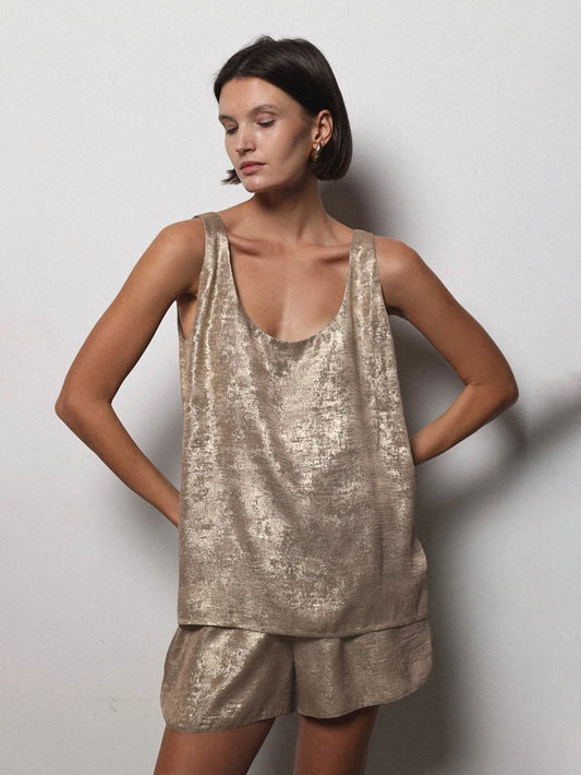 Piżama w złotym odcieniu - Pernille