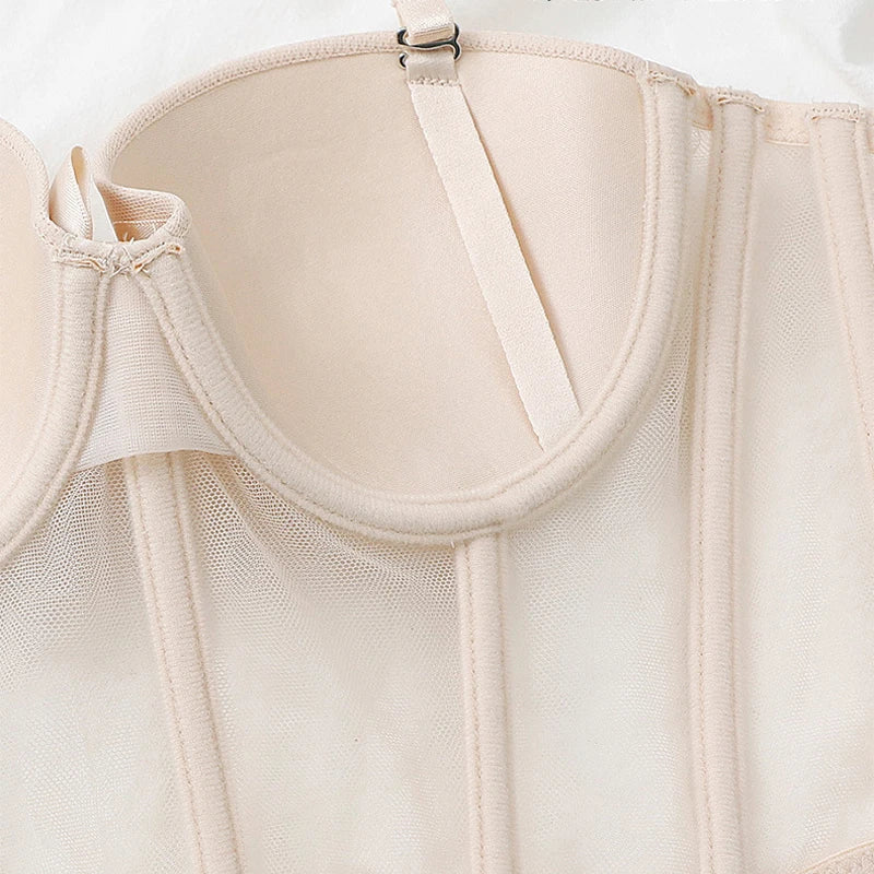 Komplet bielizny gorsetowej z tiulem - Pernille