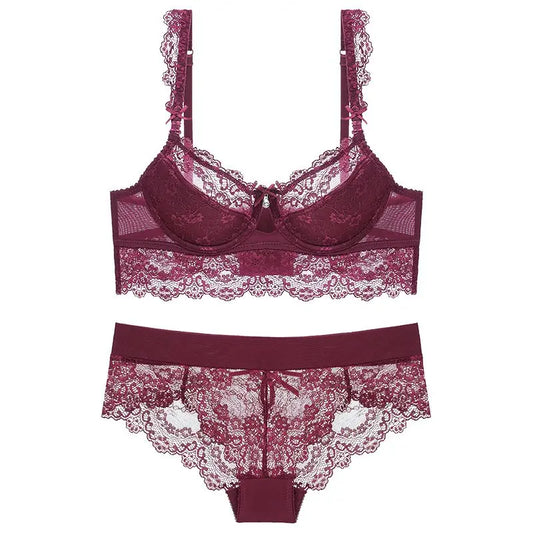 Koronkowy komplet bielizny z eleganckimi detalami - Pernille