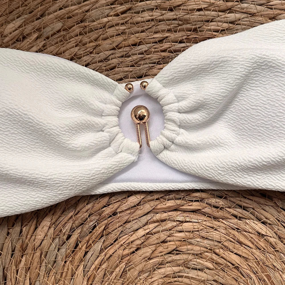 Dwuczęściowy kostium kąpielowy typu bandeau - Pernille