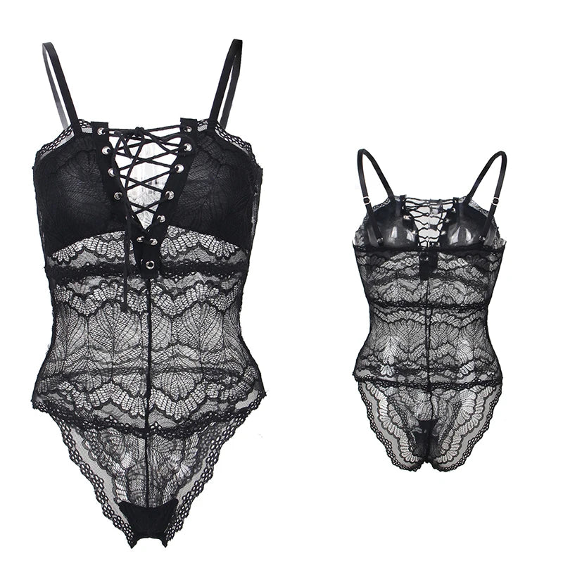 Body koronkowe z wiązaniem - Pernille