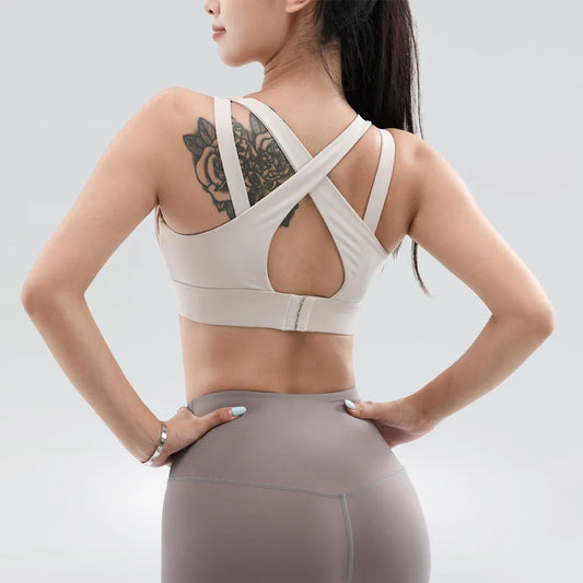 Biustonosz sportowy z krzyżującymi się ramiączkami - Pernille