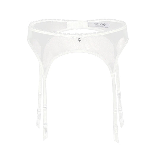 Transparentny pas do pończoch z kryształkiem - Pernille