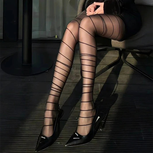 Rajstopy w paski - Pernille