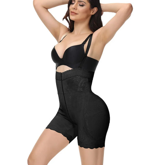 Majtki modelujące z wysokim stanem i szelkami - Pernille