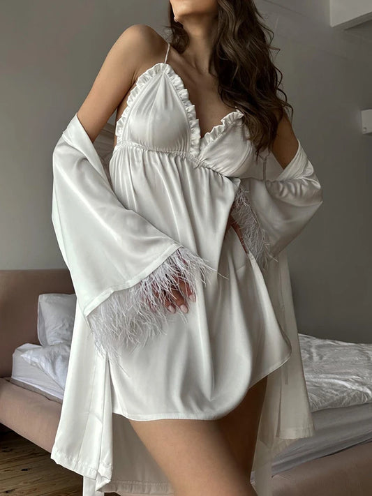 Koszula nocna ze szlafrokiem - Pernille