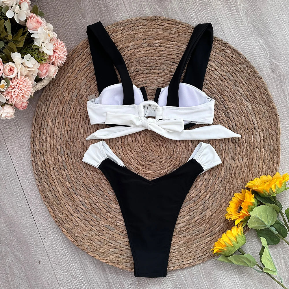 Dwukolorowy komplet bikini - Pernille