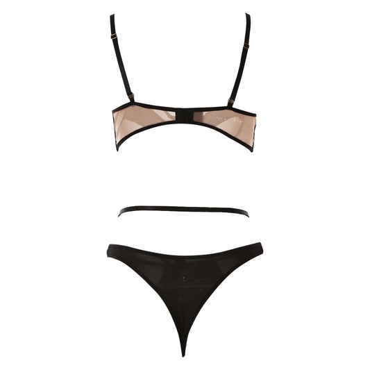 Komplet bielizny z siateczką i paskami - Pernille