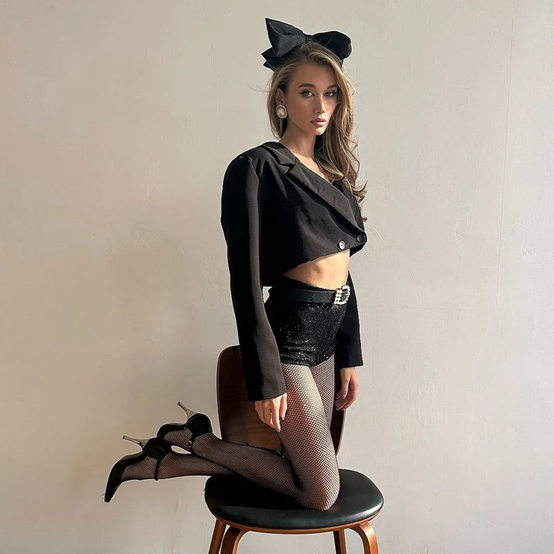 Rajstopy kabaretki z ozdobnymi kokardkami - Pernille