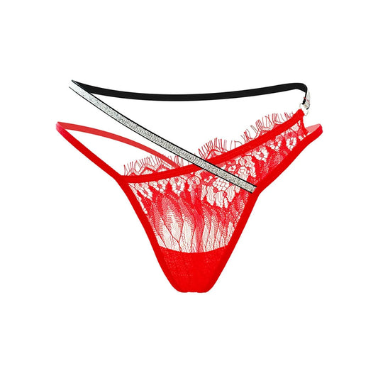 Koronkowe majtki ze świecącym paskiem - Pernille