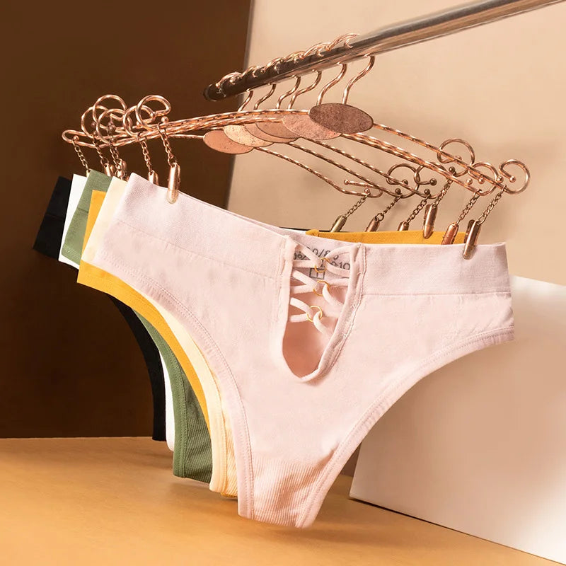 Women's Panties Cotton Thongs Fashion LingerieSexy Sports Women's Underwear Fitness Seamless G-String Breathable Briefs - Pernille