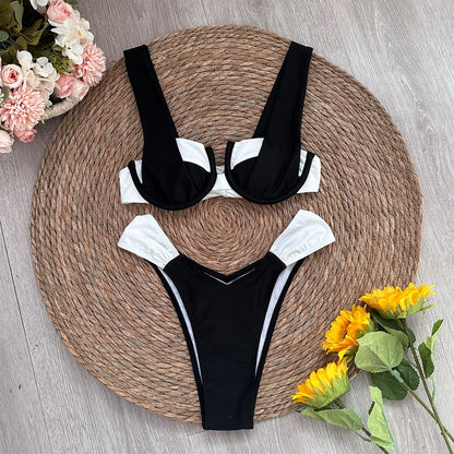 Dwukolorowy komplet bikini - Pernille