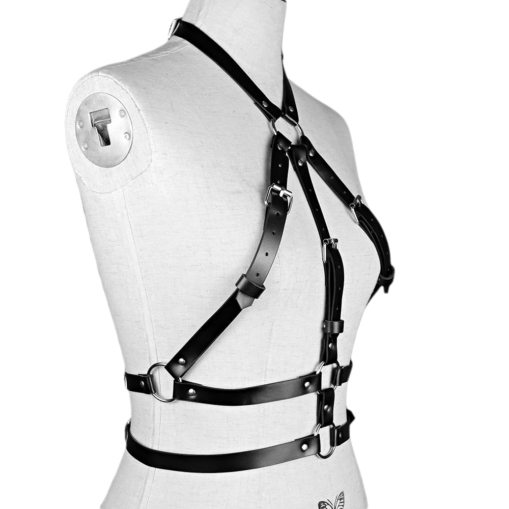 Harness skórzany na klatkę piersiową - Pernille