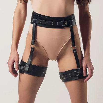 Harness z szerokim pasem i kółkami - Pernille