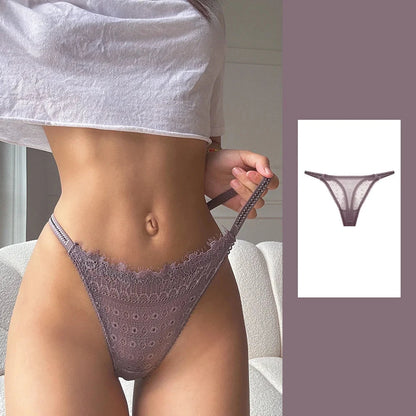 Koronkowe stringi z wysokim stanem - Pernille