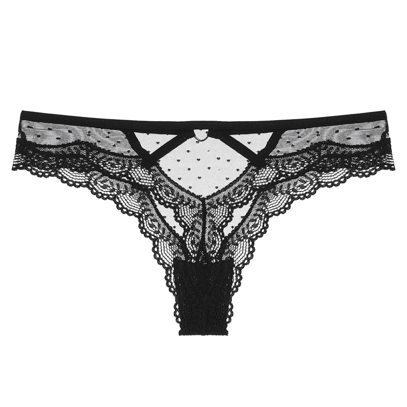 Majtki koronkowe w serduszka - Pernille