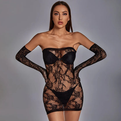 Bodystocking koronkowe - Pernille