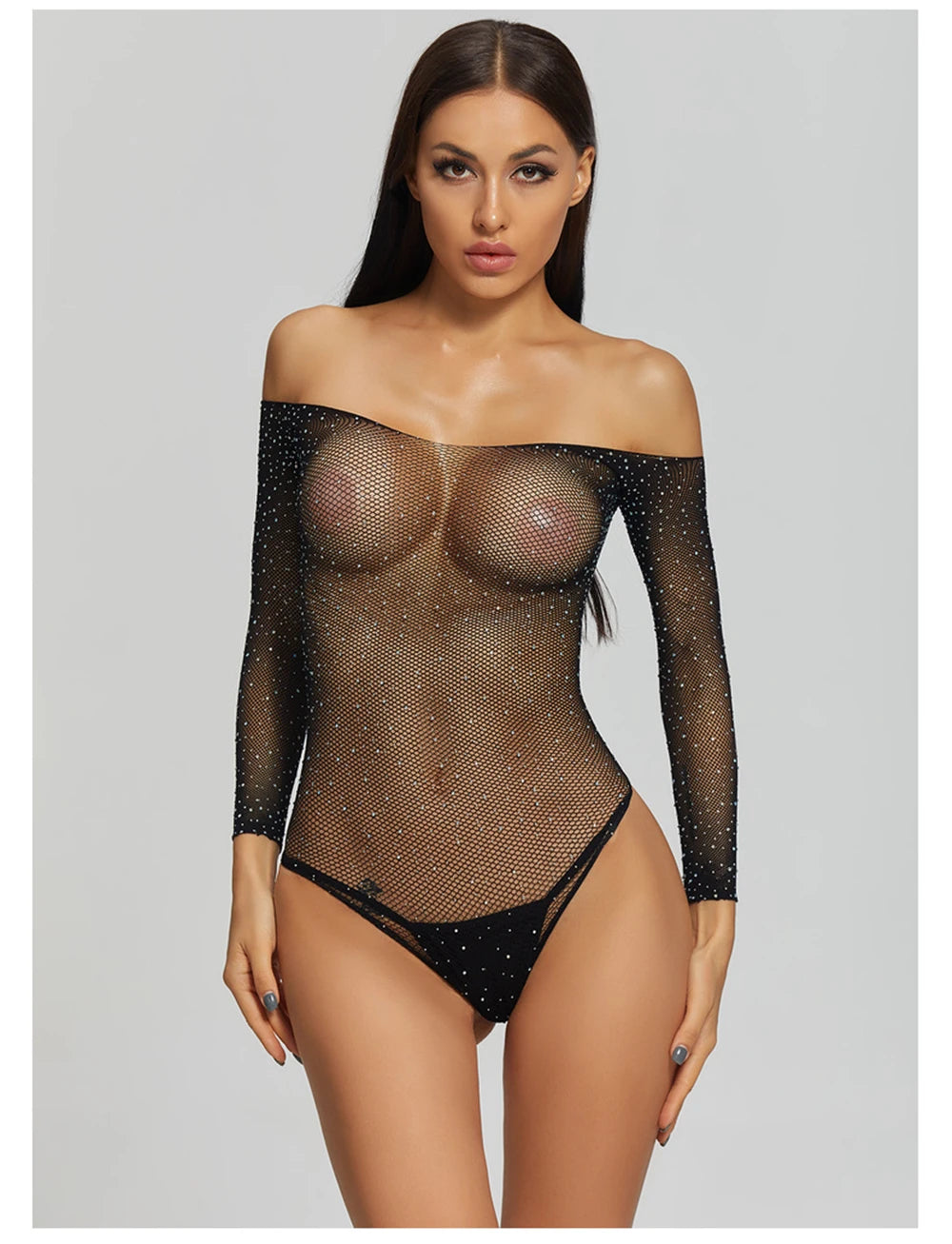 Bodystocking z kryształkami - Pernille